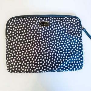 Kate Spade Black and White Laptop Sleeve